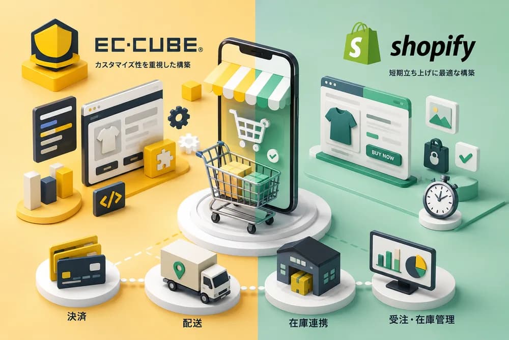E-commerce builds (EC-CUBE / Shopify)